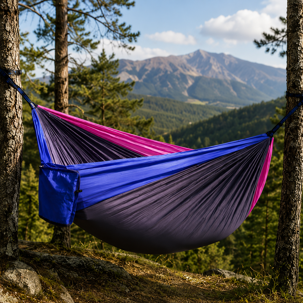 Double Camping Hammock with Tree Straps