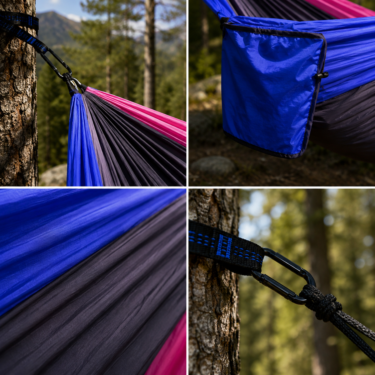 Double Camping Hammock with Tree Straps