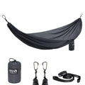 ENO TravelNest Hammock & Straps Combo - Portable Hiking and Camping Hammock with Straps Included - Travel Hammock for Camping Hiking Backpacking a Festival or The Beach - Charcoal