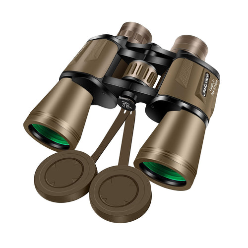 ATRERY 20x50 High Powered Binoculars for Adults Waterproof Hunting Binoculars with Low Light Vision Binoculars for Bird Watching Hunting Traveling Sightseeing (Yellow)